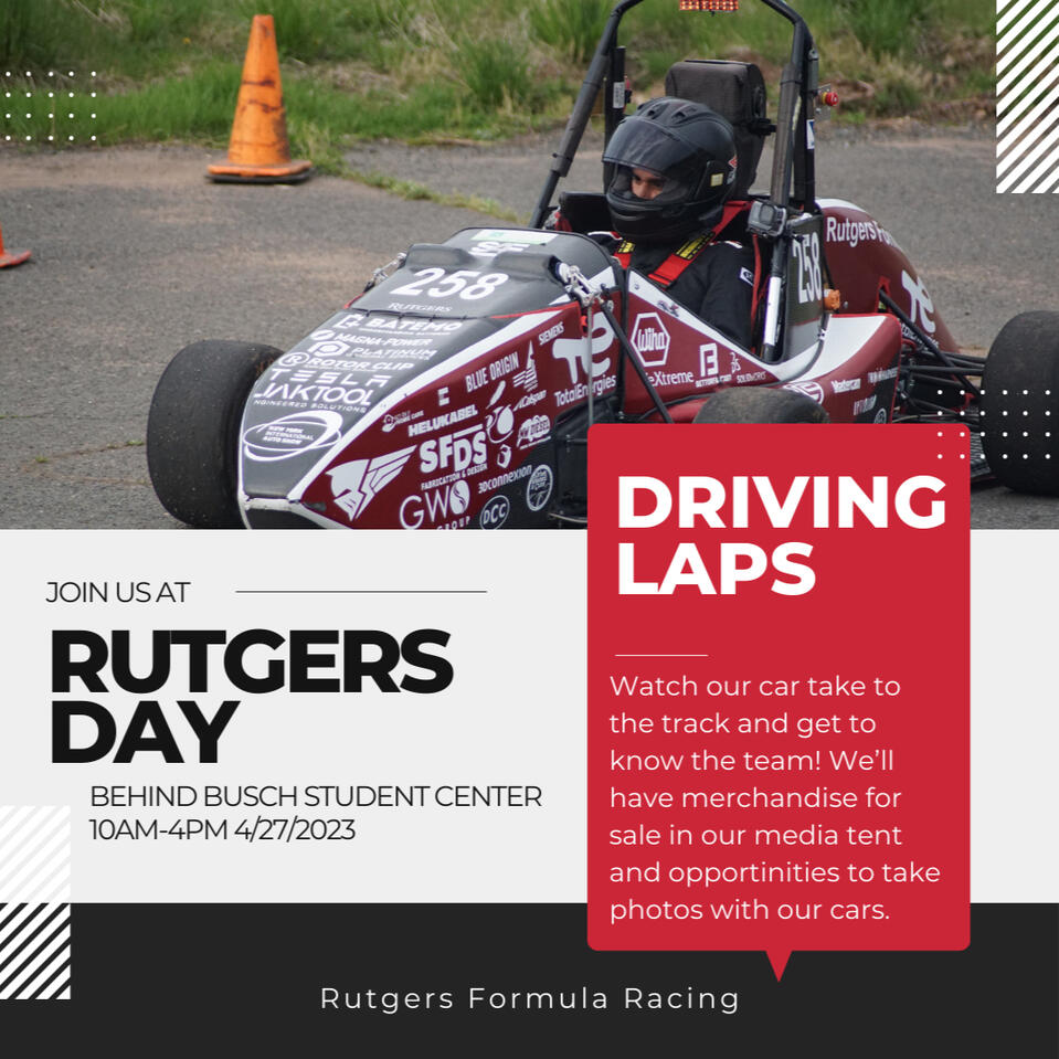 RFR Instagram Post Social media work by Zachary Jacobson for Rutgers Formula Racing